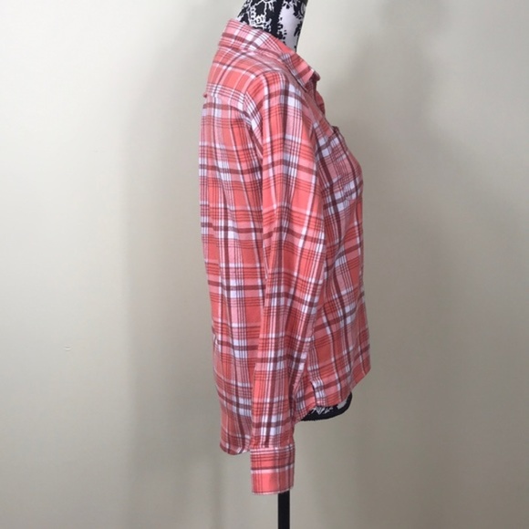 💖MEGA SALE💖Hurley Women’s Long Sleeve Shirt Peach 🍑 White ALSU00271 - Picture 2 of 8